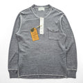 SUGAR CANE 日本製 ヘンリーネック 長袖 ロングスリーブ Tシャツ ロンT XL グレー 胸ポケット ラウンドカット SC66825 未使用品