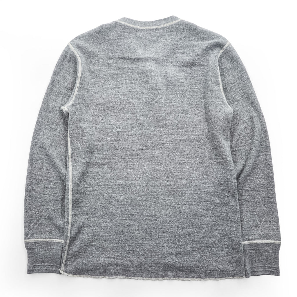 SUGAR CANE 日本製 ヘンリーネック 長袖 ロングスリーブ Tシャツ ロンT XL グレー 胸ポケット ラウンドカット SC66825 未使用品