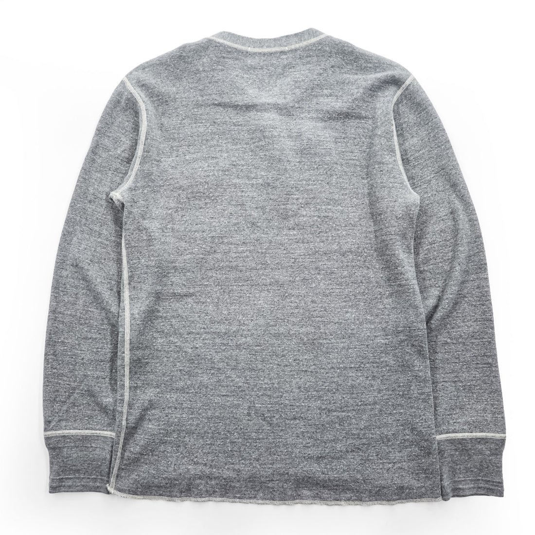 SUGAR CANE 日本製 ヘンリーネック 長袖 ロングスリーブ Tシャツ ロンT XL グレー 胸ポケット ラウンドカット SC66825 未使用品