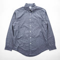 Brooks Brothers ヘリンボーン 長袖ボタンダウンシャツ M グレー REGENT 胸ポケット