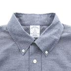 Brooks Brothers ヘリンボーン 長袖ボタンダウンシャツ M グレー REGENT 胸ポケット