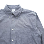 Brooks Brothers ヘリンボーン 長袖ボタンダウンシャツ M グレー REGENT 胸ポケット