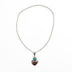 Pearlene Spencer ナバホ族 インディアンジュエリー シルバー ネックレス STERLING ベアパウ ターコイズ