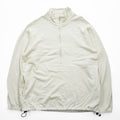 Phatee 日本製 ハーフジップ スウェット トレーナー L ホワイト 裏起毛 ドローコード ZIP HENLEY ORGANIC COTTON