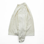 Phatee 日本製 ハーフジップ スウェット トレーナー L ホワイト 裏起毛 ドローコード ZIP HENLEY ORGANIC COTTON