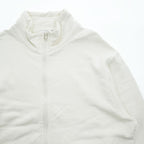 Phatee 日本製 ハーフジップ スウェット トレーナー L ホワイト 裏起毛 ドローコード ZIP HENLEY ORGANIC COTTON