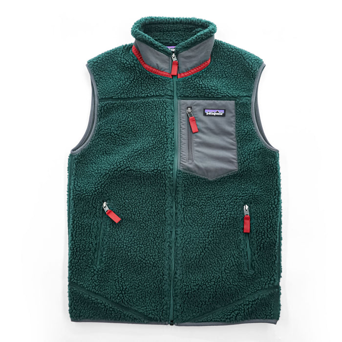 Patagonia クラシック レトロX  Classic Retro-X Vest ボアフリースベスト S グリーン 23048