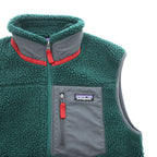 Patagonia クラシック レトロX  Classic Retro-X Vest ボアフリースベスト S グリーン 23048
