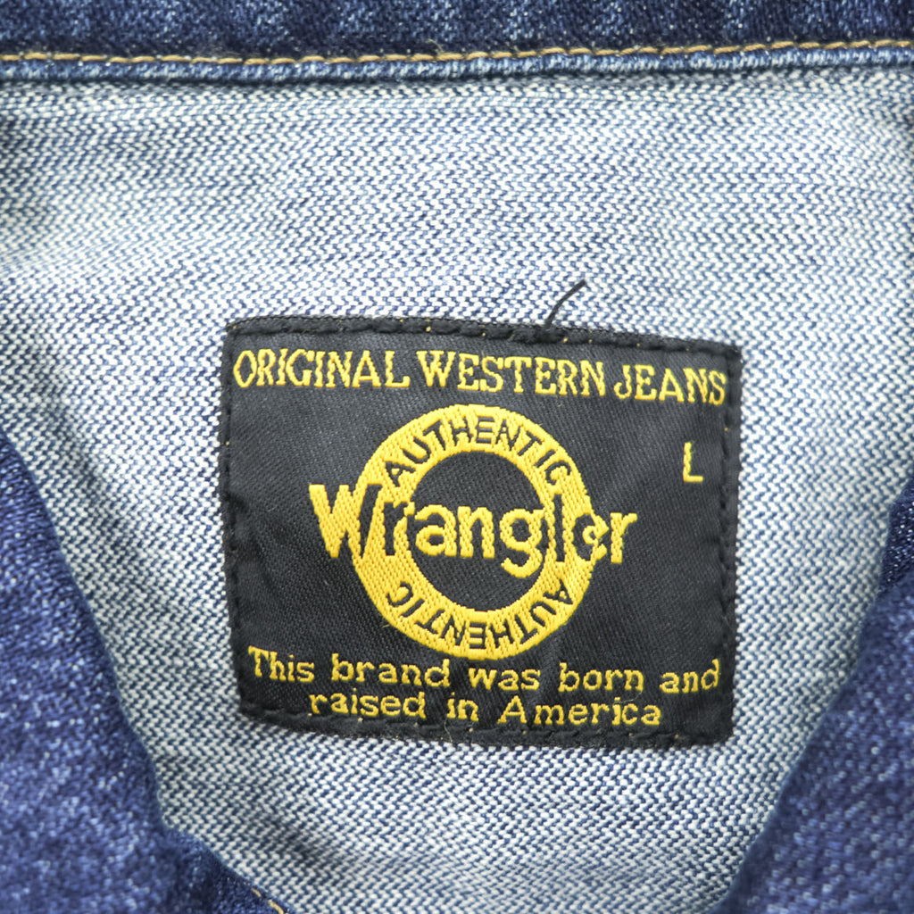 Wrangler デニムジャケット Gジャン L インディゴ ブルー ORIGINAL WESTERN JEANS