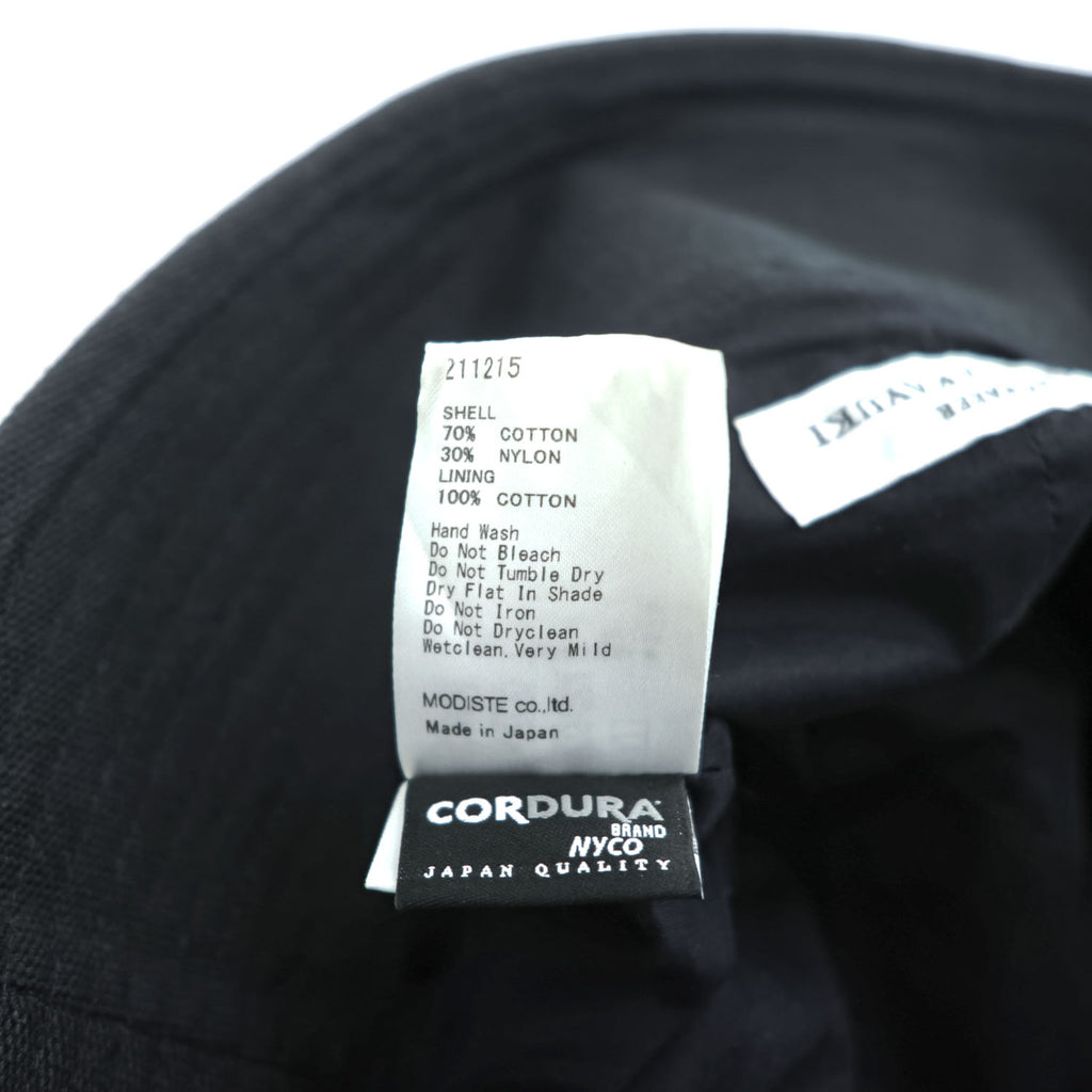 KIJIMA TAKAYUKI 日本製 コーデュラ CORDURA バケットハット 7パネルハット ブラック 211215