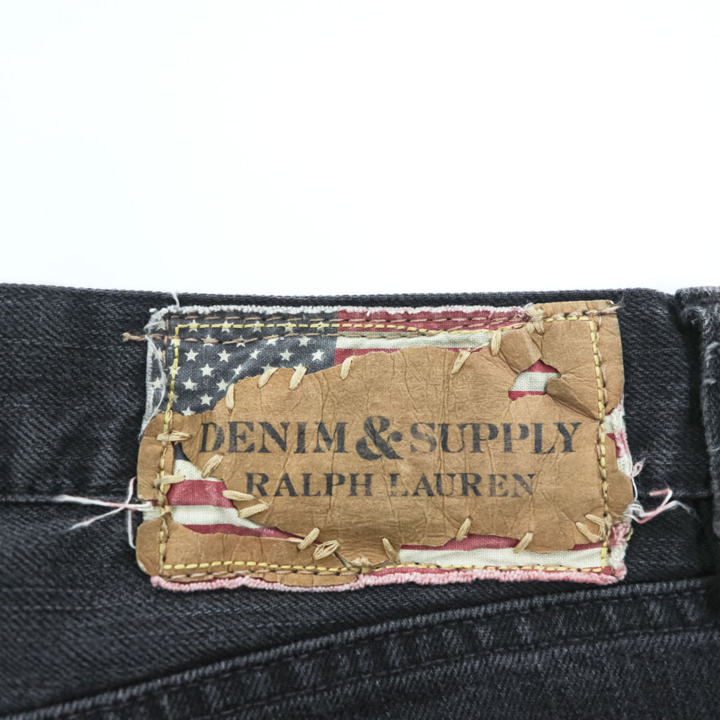 DENIM & SUPPLY RALPH LAUREN ブラック デニムパンツ ジーンズ M 31 x 30 ヴィンテージ加工 SLIM