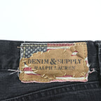 DENIM & SUPPLY RALPH LAUREN ブラック デニムパンツ ジーンズ M 31 x 30 ヴィンテージ加工 SLIM