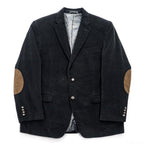 LAUREN RALPH LAUREN 90年代 ヴィンテージ コーデュロイ テーラードジャケット ブレザー XL ブラック エルボーパッチ 2B 裏地ペイズリー Macy's