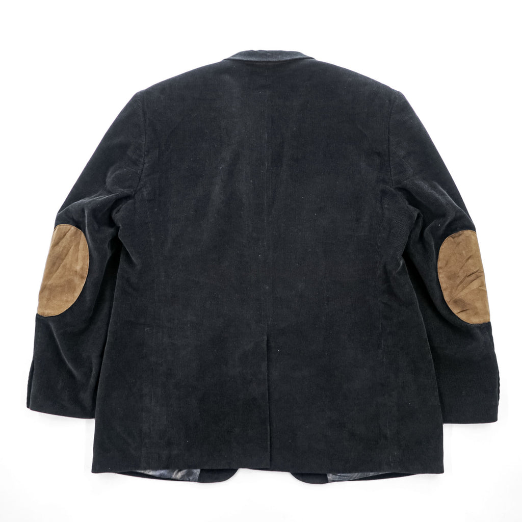 LAUREN RALPH LAUREN 90年代 ヴィンテージ コーデュロイ テーラードジャケット ブレザー XL ブラック エルボーパッチ 2B 裏地ペイズリー Macy's