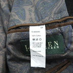 LAUREN RALPH LAUREN 90年代 ヴィンテージ コーデュロイ テーラードジャケット ブレザー XL ブラック エルボーパッチ 2B 裏地ペイズリー Macy's