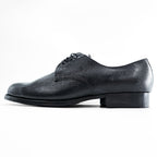 90年代 ヴィンテージ BATA フランス軍 ミリタリー オフィサー サービスシューズ 革靴 28cm ブラック シボ革
