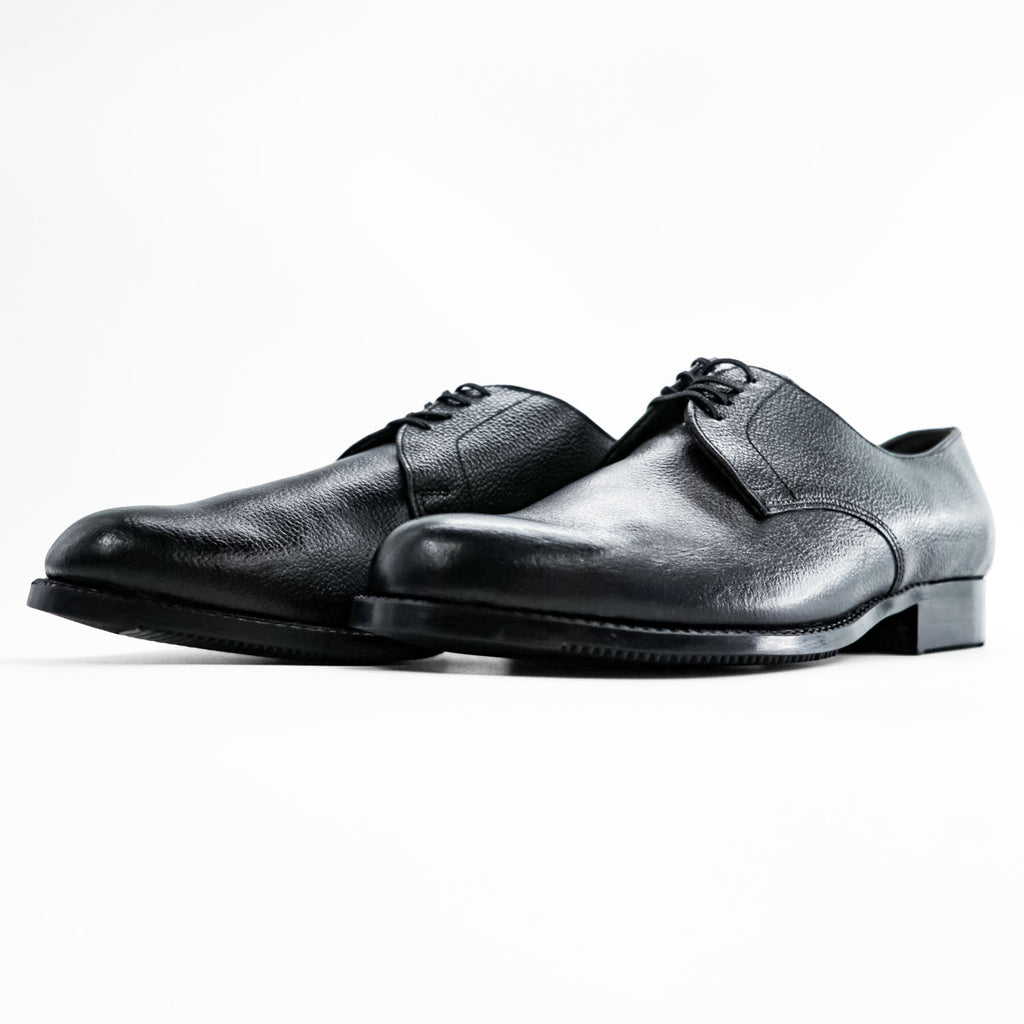 90年代 ヴィンテージ BATA フランス軍 ミリタリー オフィサー サービスシューズ 革靴 28cm ブラック シボ革