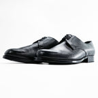 90年代 ヴィンテージ BATA フランス軍 ミリタリー オフィサー サービスシューズ 革靴 28cm ブラック シボ革
