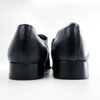 90年代 ヴィンテージ BATA フランス軍 ミリタリー オフィサー サービスシューズ 革靴 28cm ブラック シボ革