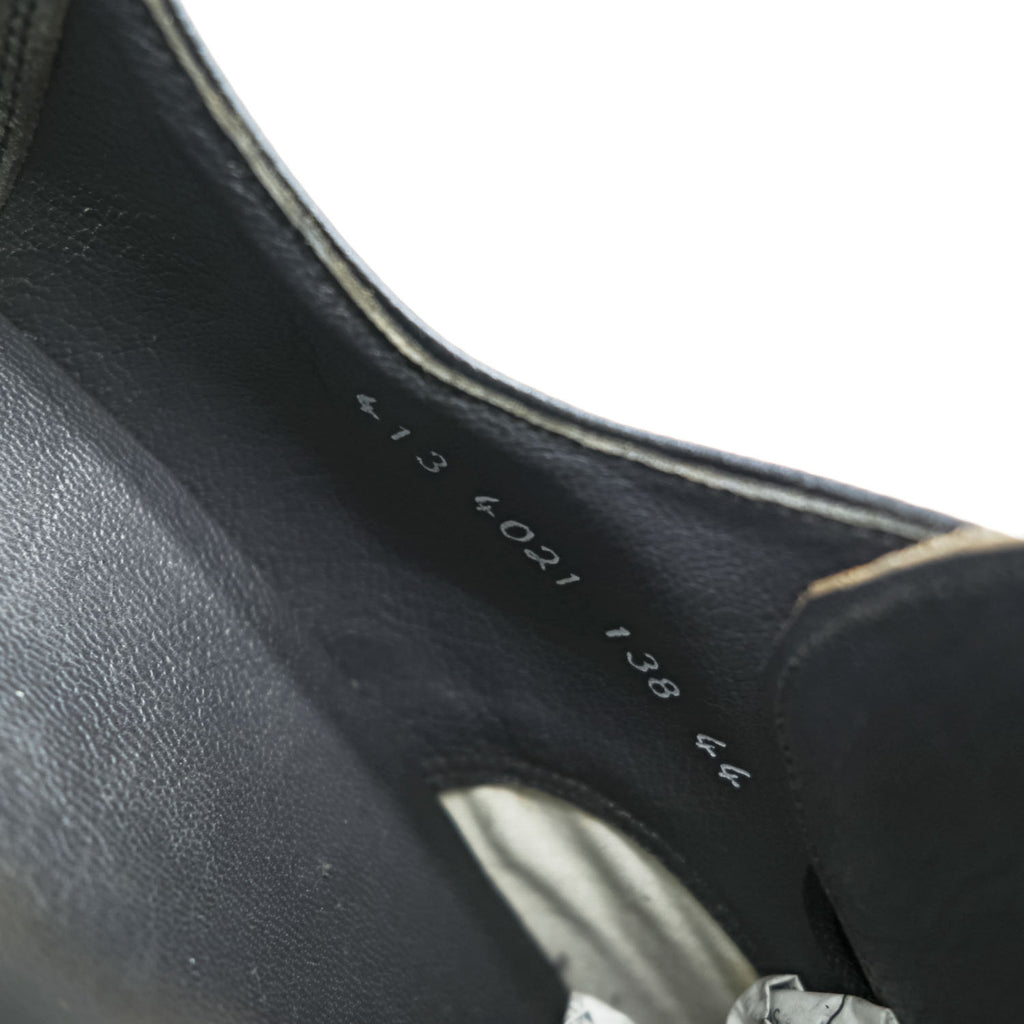 90年代 ヴィンテージ BATA フランス軍 ミリタリー オフィサー サービスシューズ 革靴 28cm ブラック シボ革
