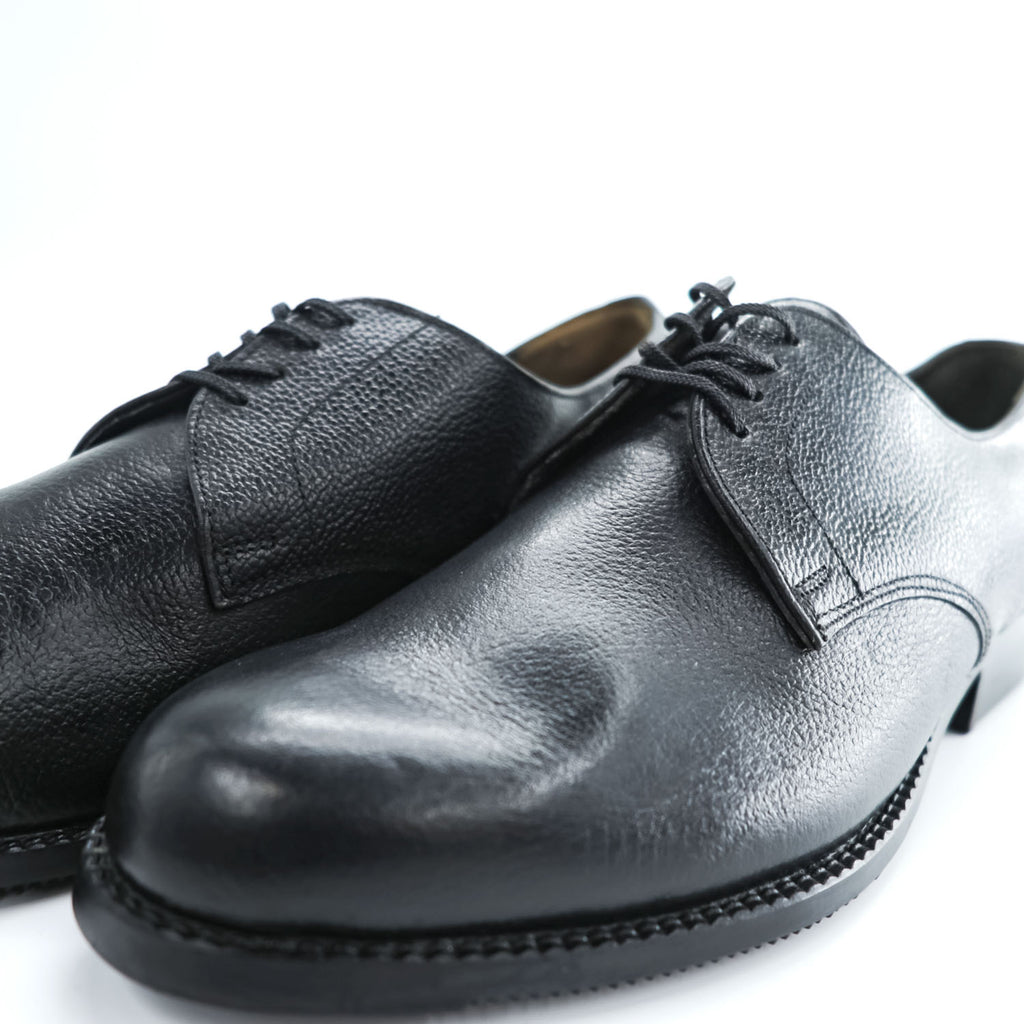 90年代 ヴィンテージ BATA フランス軍 ミリタリー オフィサー サービスシューズ 革靴 28cm ブラック シボ革
