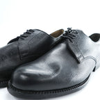 90年代 ヴィンテージ BATA フランス軍 ミリタリー オフィサー サービスシューズ 革靴 28cm ブラック シボ革