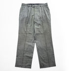 Brooks Brothers 2タック ワイド スラックス パンツ L グレー プリーツ ダブルカフス REGENT