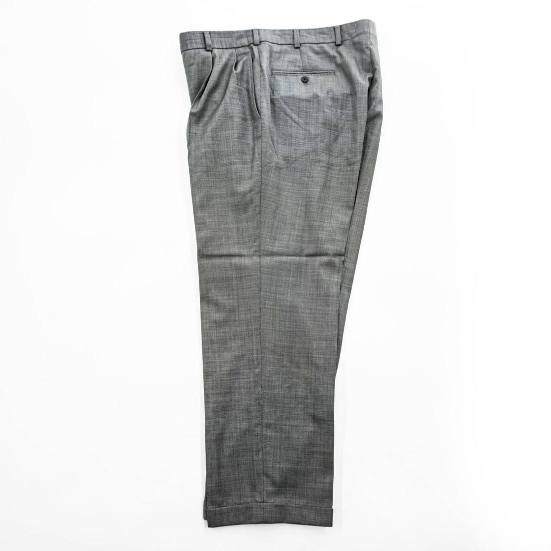 Brooks Brothers 2タック ワイド スラックス パンツ L グレー プリーツ ダブルカフス REGENT