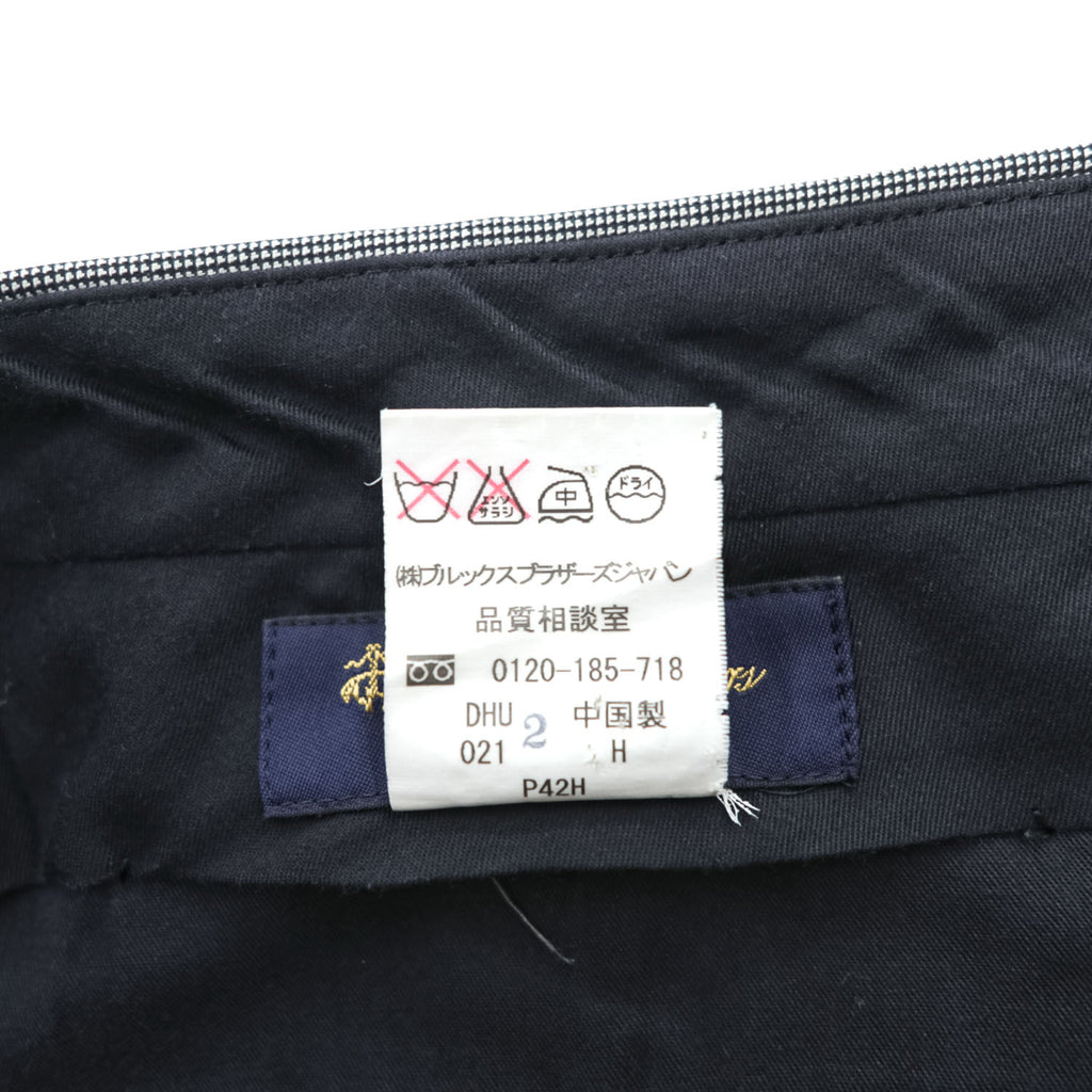 Brooks Brothers 2タック ワイド スラックス パンツ L グレー プリーツ ダブルカフス REGENT