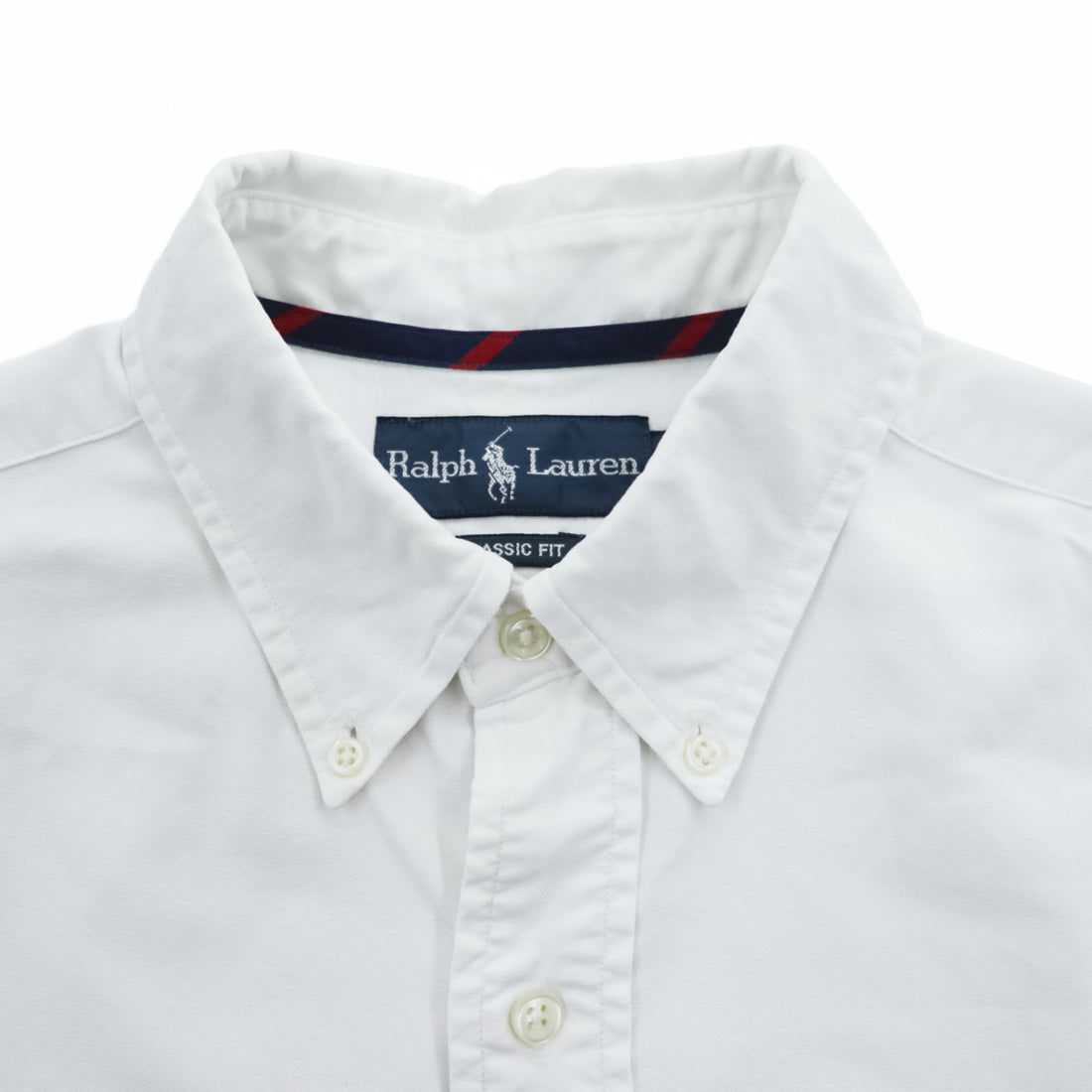Ralph Lauren 90年代 ヴィンテージ 長袖 オックスフォードシャツ CLASSIC FIT M ホワイト ボタンダウン スモールポニー ロゴ 刺繍