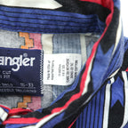 Wrangler 80年代 USA製 ヴィンテージ ネイティブ柄 コットン 長袖シャツ XL マルチカラー 総柄 ボタンダウン
