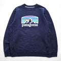 Patagonia P-6 Logo Uprisal スウェット トレーナー M ネイビー 裏起毛 プリント 39626