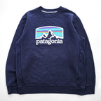 Patagonia P-6 Logo Uprisal スウェット トレーナー M ネイビー 裏起毛 プリント 39626