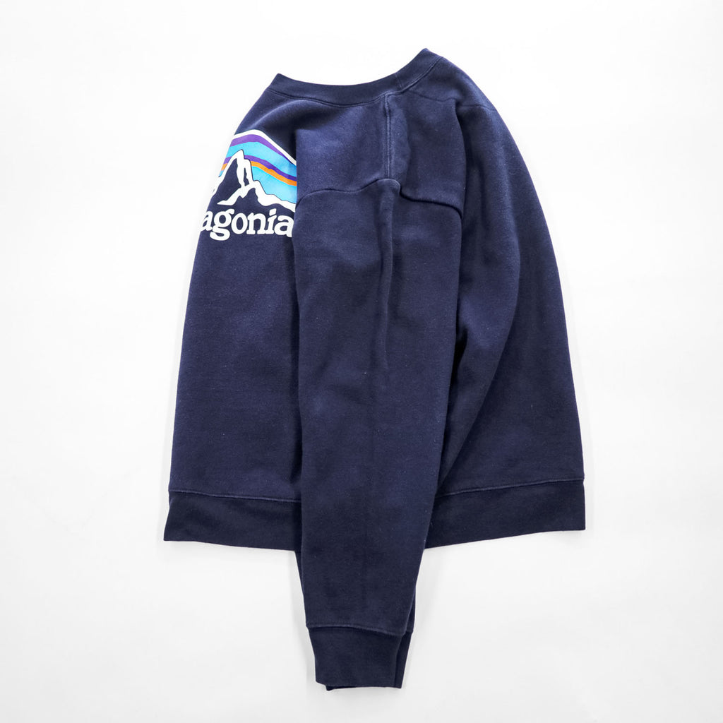 Patagonia P-6 Logo Uprisal スウェット トレーナー M ネイビー 裏起毛 プリント 39626
