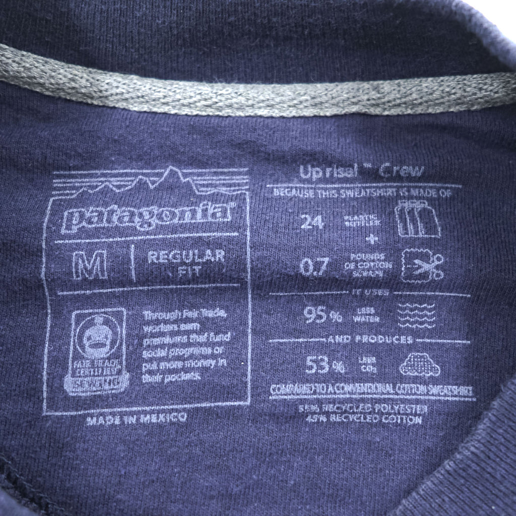 Patagonia P-6 Logo Uprisal スウェット トレーナー M ネイビー 裏起毛 プリント 39626