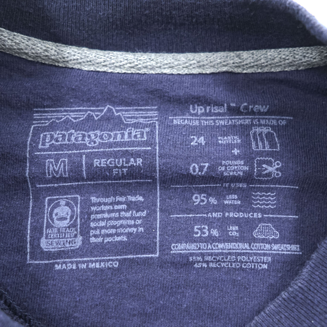 Patagonia P-6 Logo Uprisal スウェット トレーナー M ネイビー 裏起毛 プリント 39626