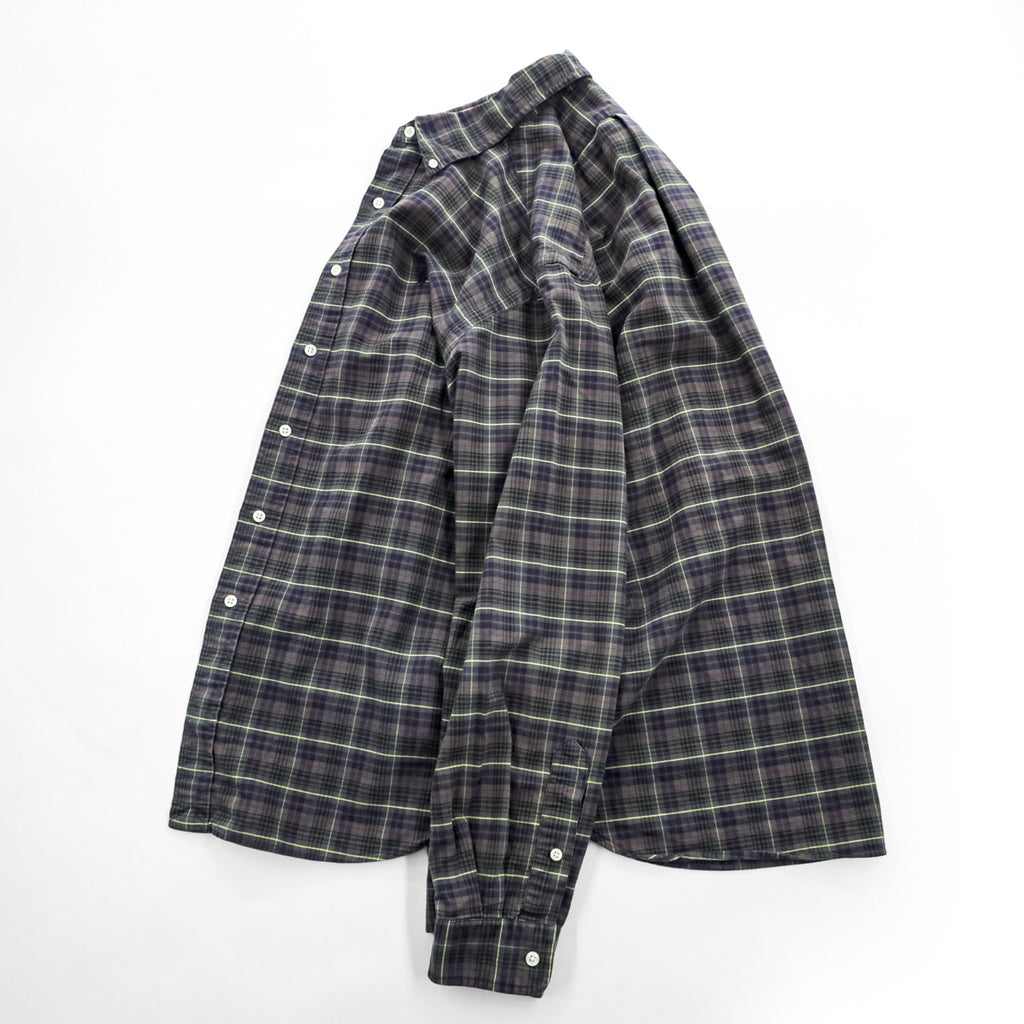 Ralph Lauren 90年代 ヴィンテージ 長袖 チェックシャツ CLASSIC FIT L グリーン ボタンダウン スモールポニー ロゴ 刺繍