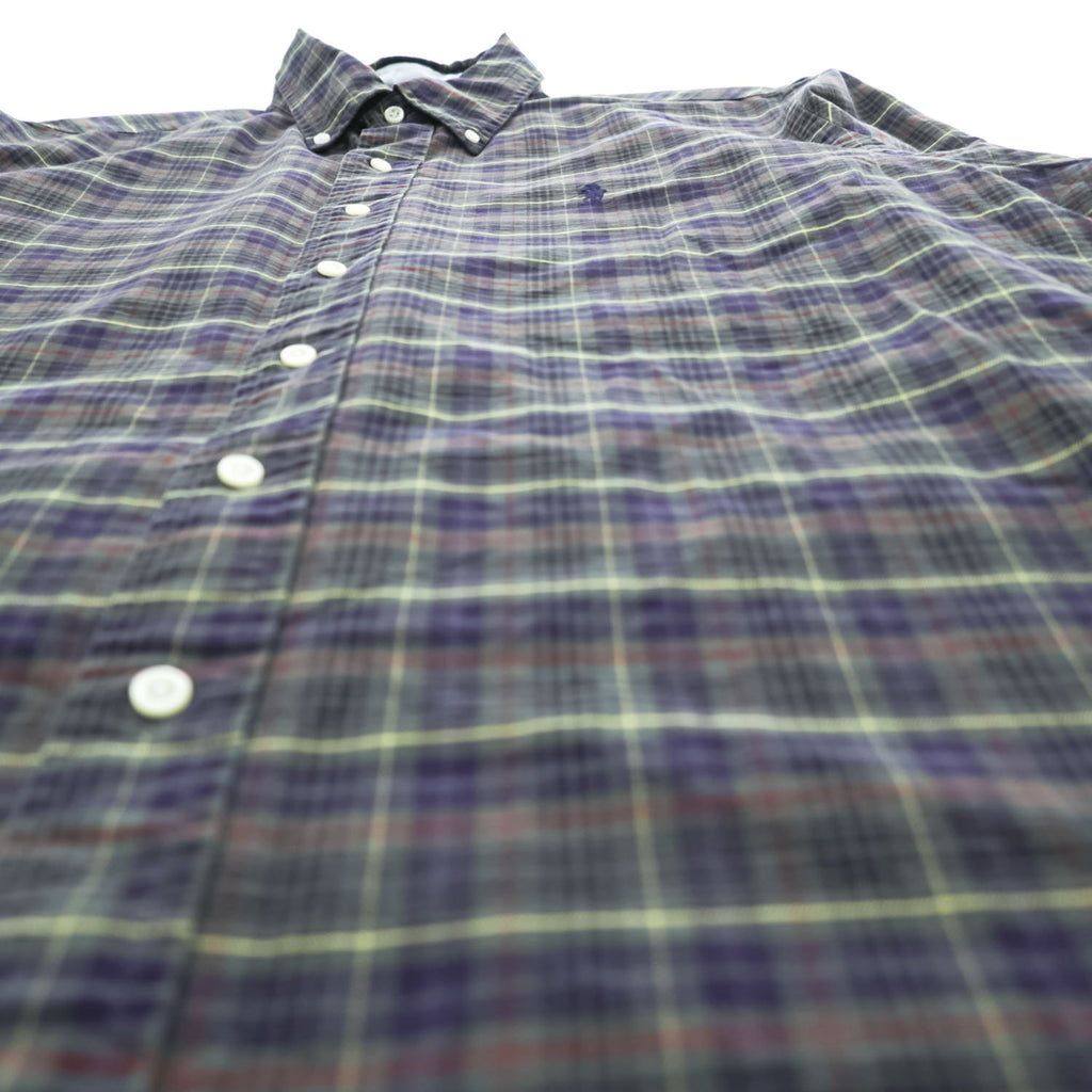 Ralph Lauren 90年代 ヴィンテージ 長袖 チェックシャツ CLASSIC FIT L グリーン ボタンダウン スモールポニー ロゴ 刺繍