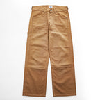 Pherrow's STORMY BLUE ダブルニー ダック ワークパンツ M ブラウン キャンバス シンチバック UNION MADE