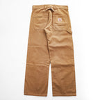 Pherrow's STORMY BLUE ダブルニー ダック ワークパンツ M ブラウン キャンバス シンチバック UNION MADE
