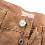 Pherrow's STORMY BLUE ダブルニー ダック ワークパンツ M ブラウン キャンバス シンチバック UNION MADE