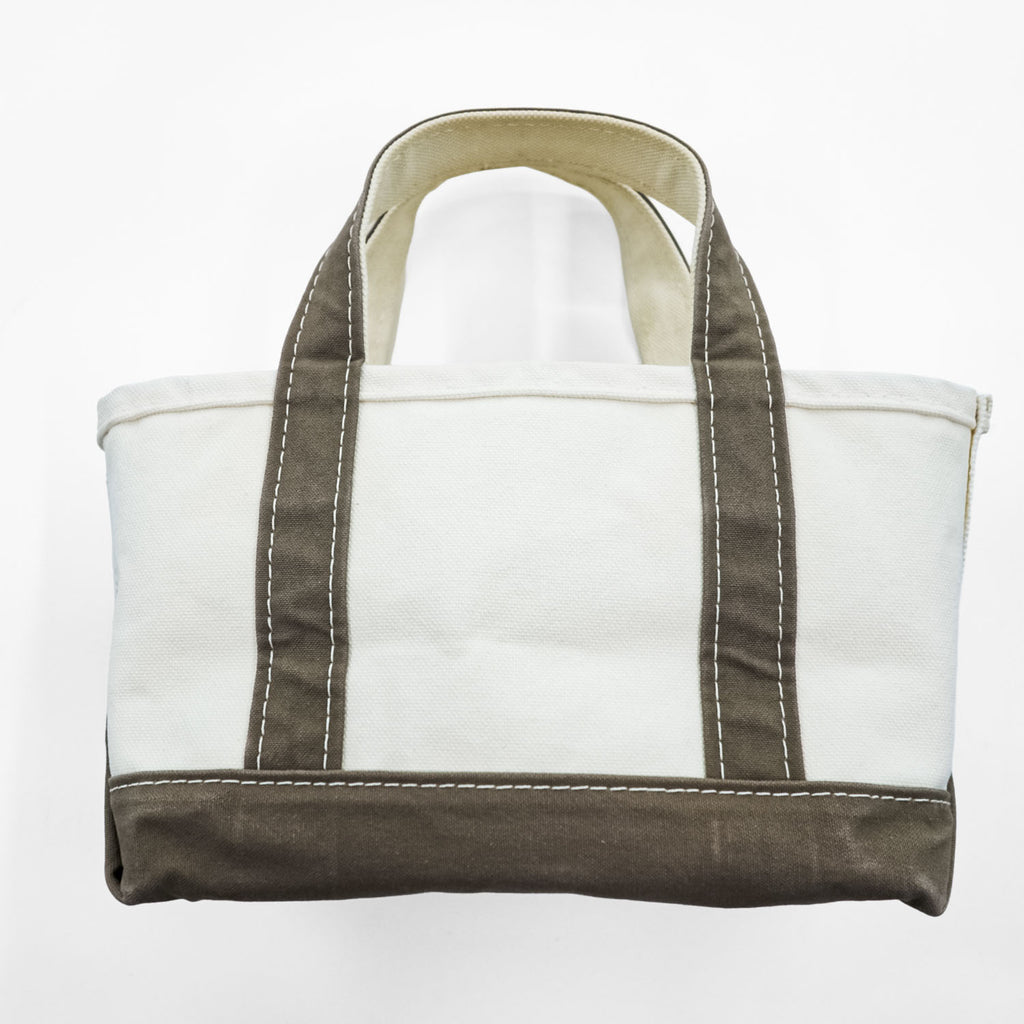 L.L.Bean USA製 キャンバス トートバッグ BOAT AND TOTE MINI ホワイト カーキ 303435