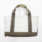 L.L.Bean USA製 キャンバス トートバッグ BOAT AND TOTE MINI ホワイト カーキ 303435