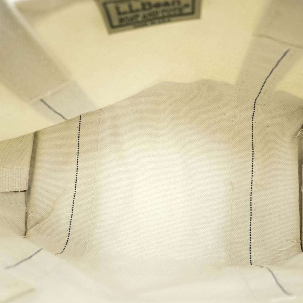 L.L.Bean USA製 キャンバス トートバッグ BOAT AND TOTE MINI ホワイト カーキ 303435