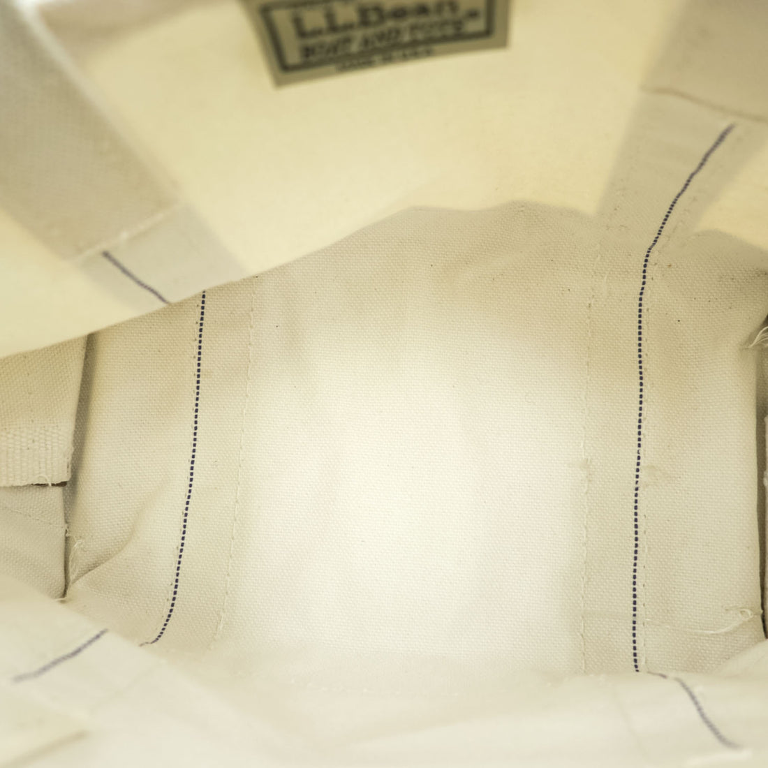 L.L.Bean USA製 キャンバス トートバッグ BOAT AND TOTE MINI ホワイト カーキ 303435