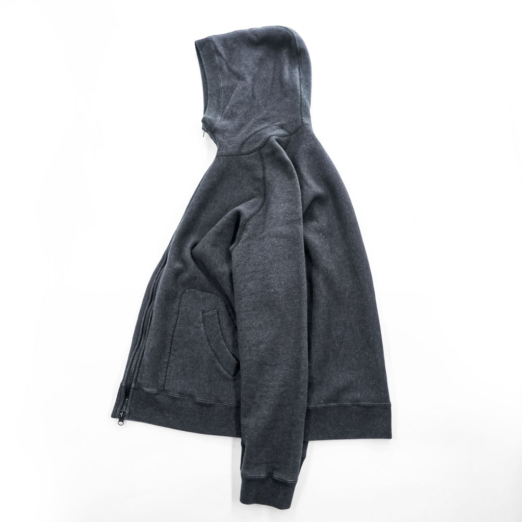 BRU NA BOINNE ラップアップ ジップパーカー XL グレー 裏起毛 ダブルジップ