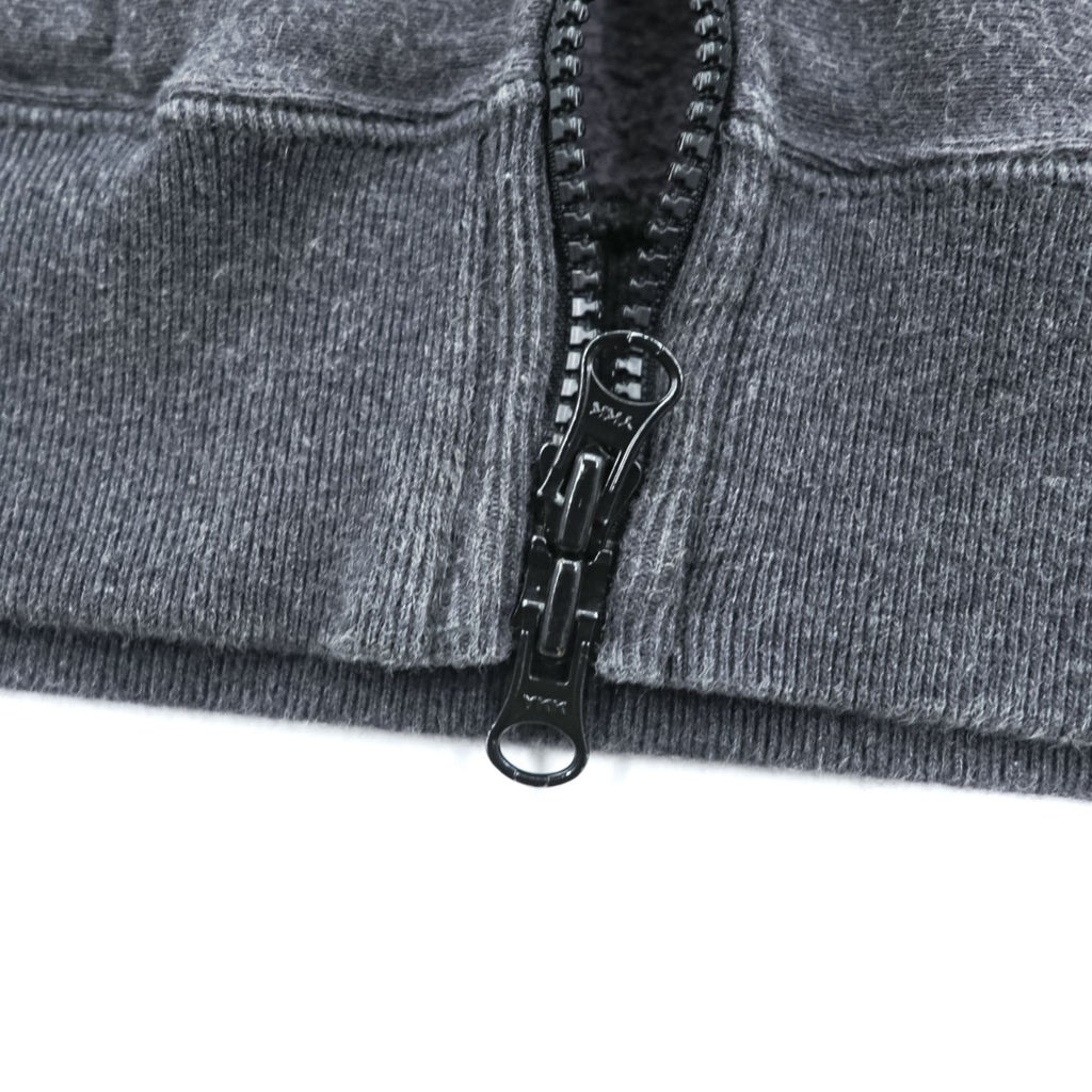 BRU NA BOINNE ラップアップ ジップパーカー XL グレー 裏起毛 ダブルジップ