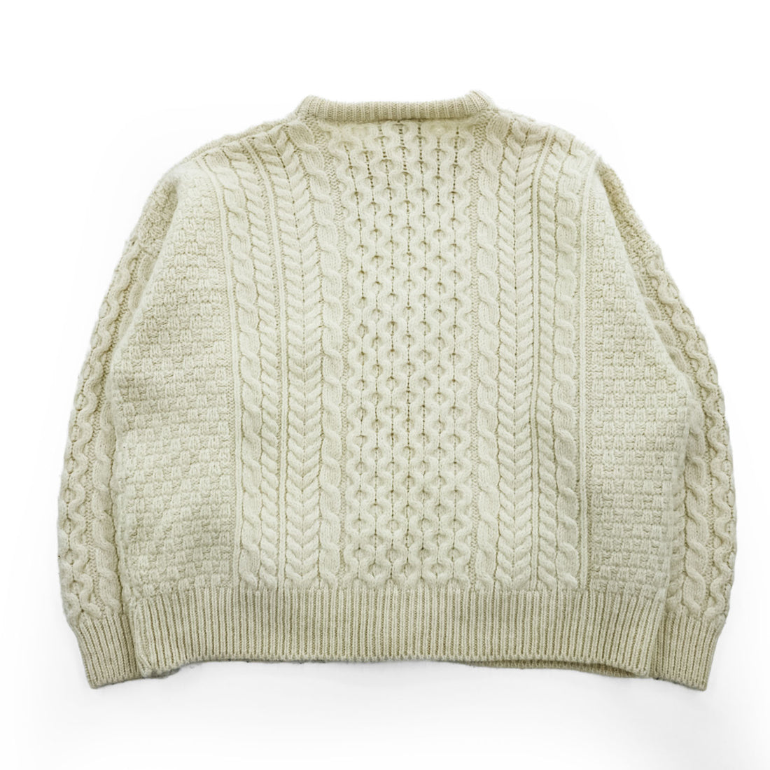 Carraig Donn 80年代 アイルランド製 ヴィンテージ アランニット カーディガン XL フィッシャーマン 生成り