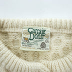 Carraig Donn 80年代 アイルランド製 ヴィンテージ アランニット カーディガン XL フィッシャーマン 生成り