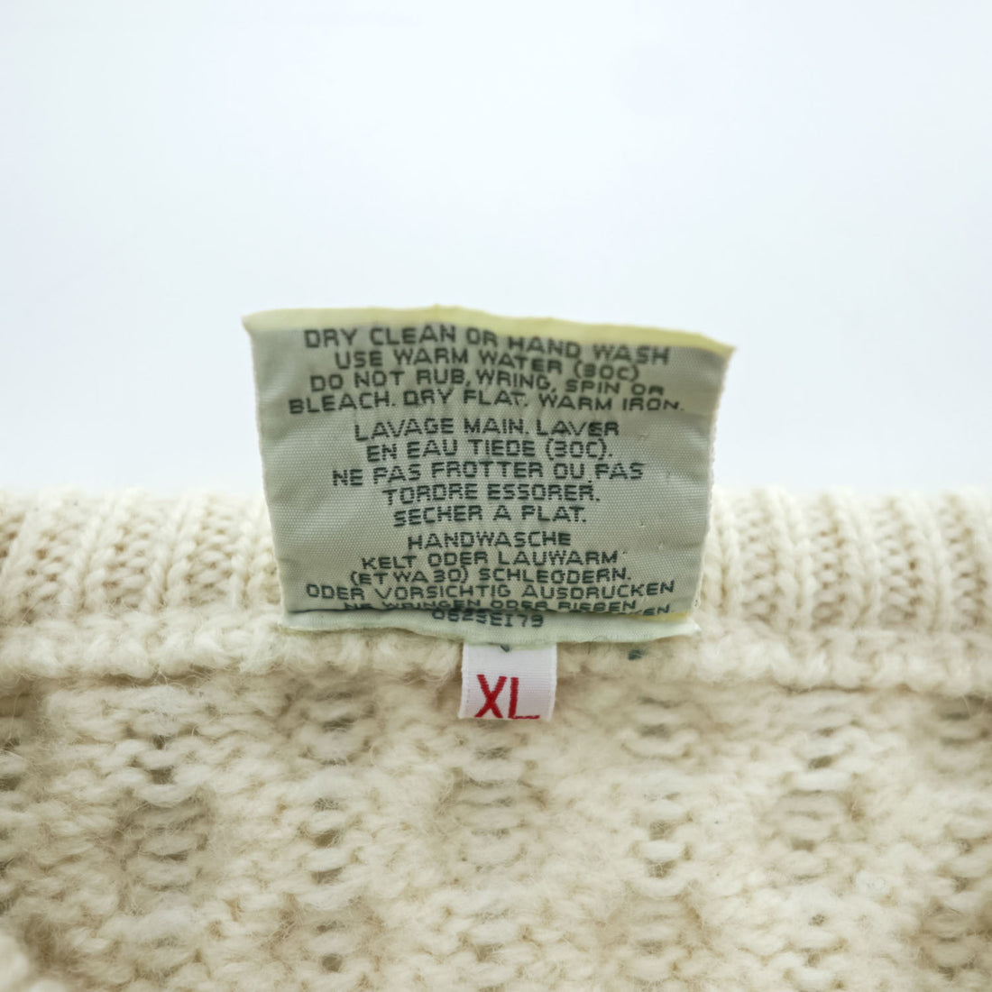 Carraig Donn 80年代 アイルランド製 ヴィンテージ アランニット カーディガン XL フィッシャーマン 生成り